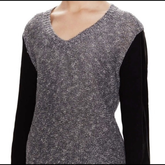 W118 by Walter Baker Faux Leather Sleeved Sweater - Picture 2 of 5